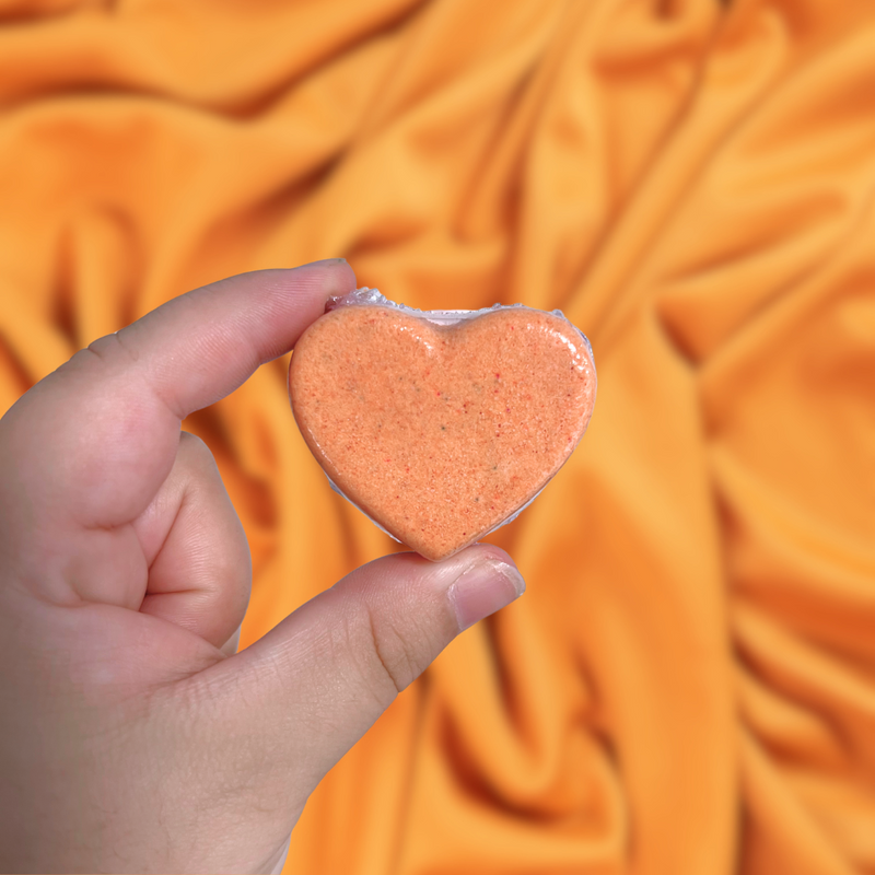 Orange Heart Mini Bath Bomb