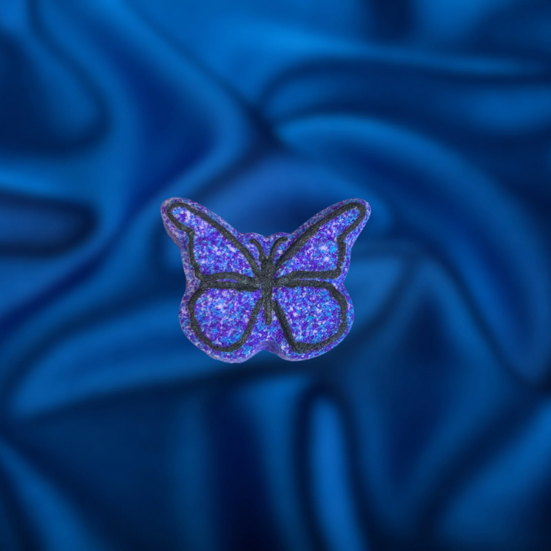 Butterfly Mini Bath Bomb - Blue, Purple and White