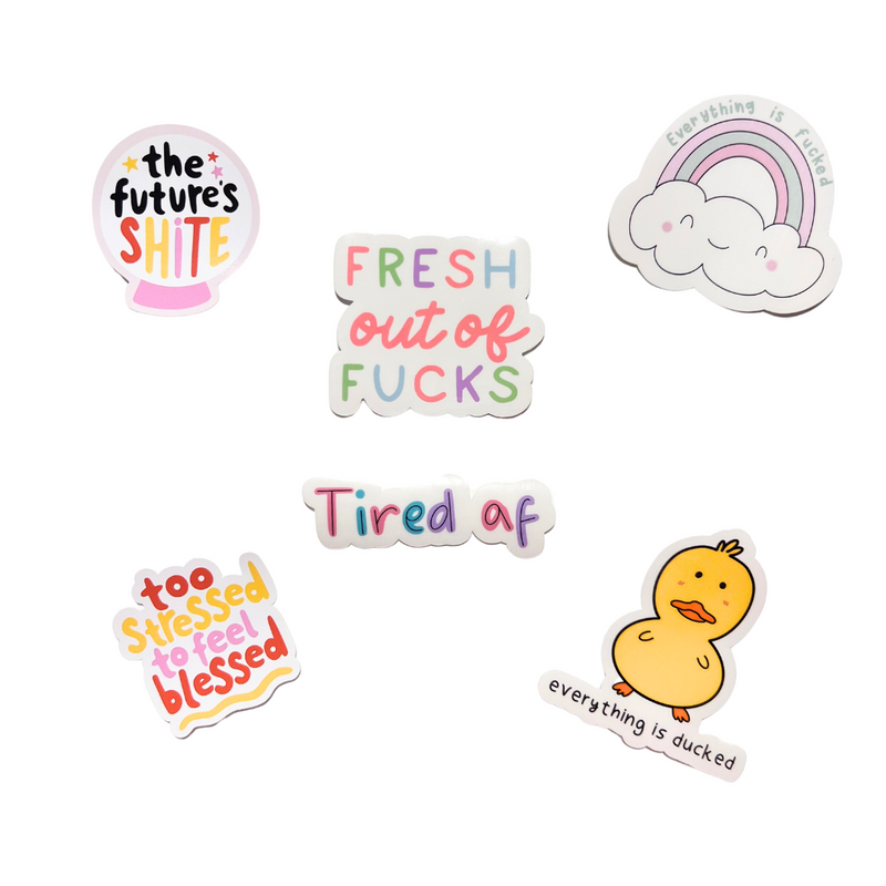 Too Stressed to Feel Blessed Sticker Pack