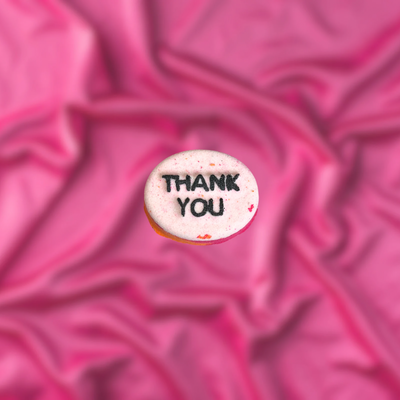 Thank You Mini Bath Bomb - Pink, Orange and White