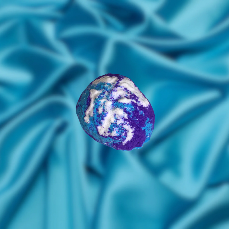 Brain Mini Bath Bomb - Blue, Purple and White
