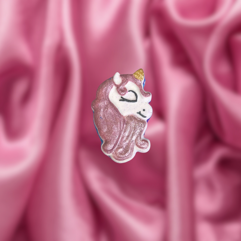 Unicorn Head Mini Bath Bomb - Blue, Purple and White