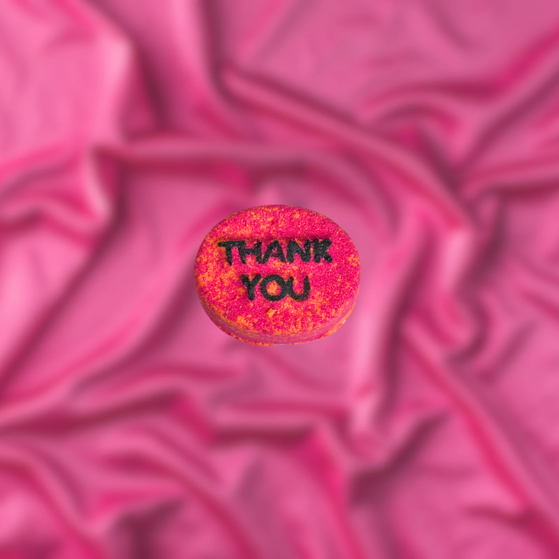 Thank You Mini Bath Bomb - Pink, Orange and White
