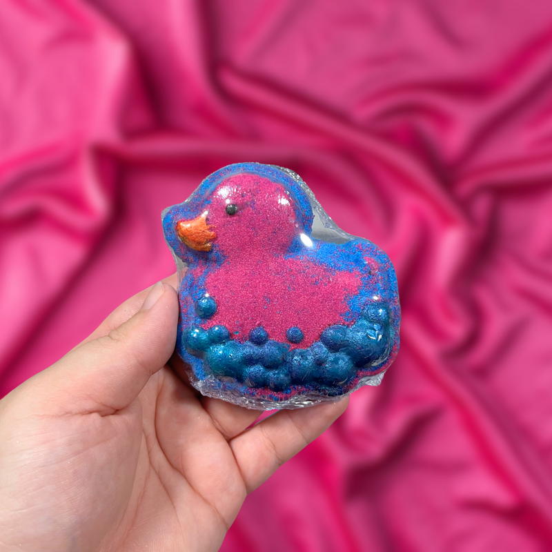 Pink and Blue Bubble Duck Bath Bomb