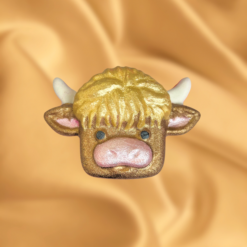 Highland Cow Bath Bomb - Pink, Orange and White