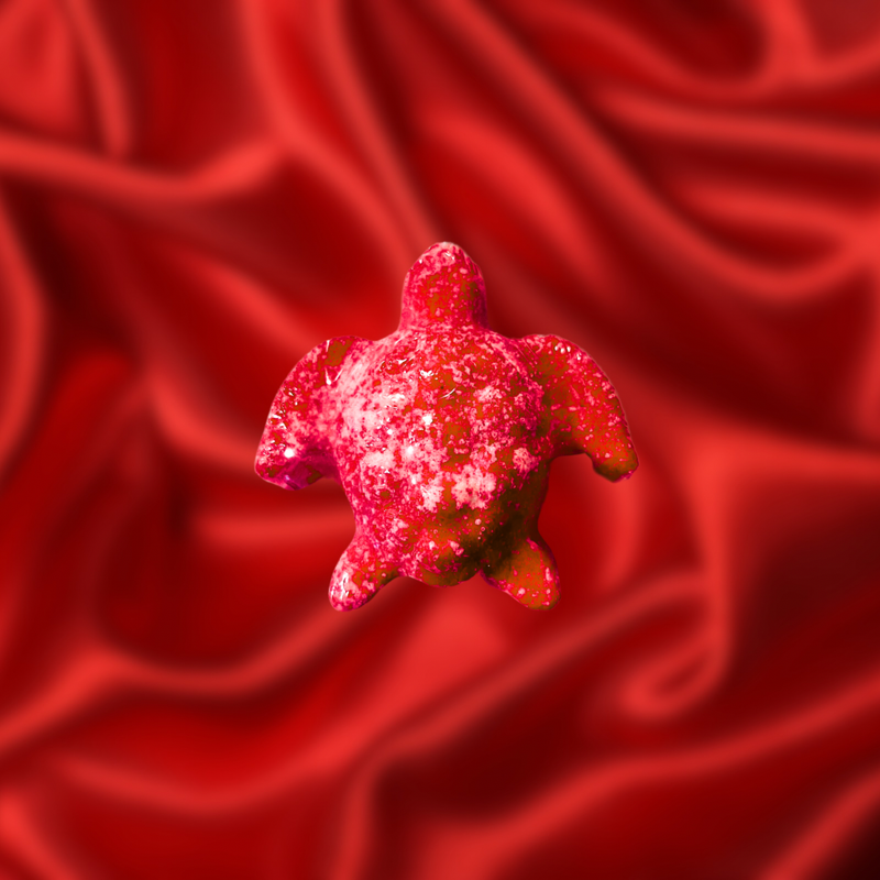 Turtle Mini Bath Bomb - Red and White