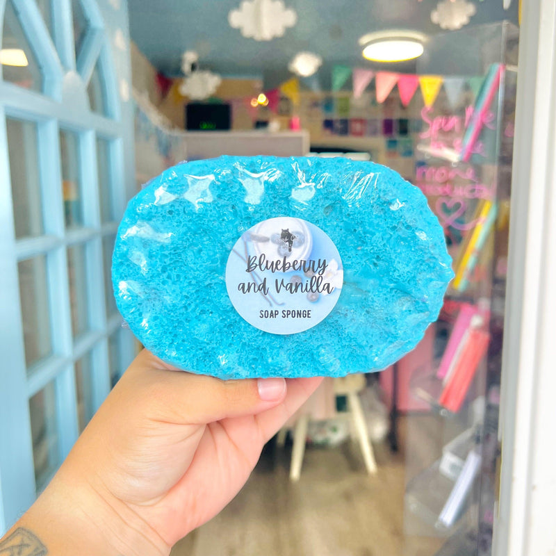 Blueberry and Vanilla Soap Sponge