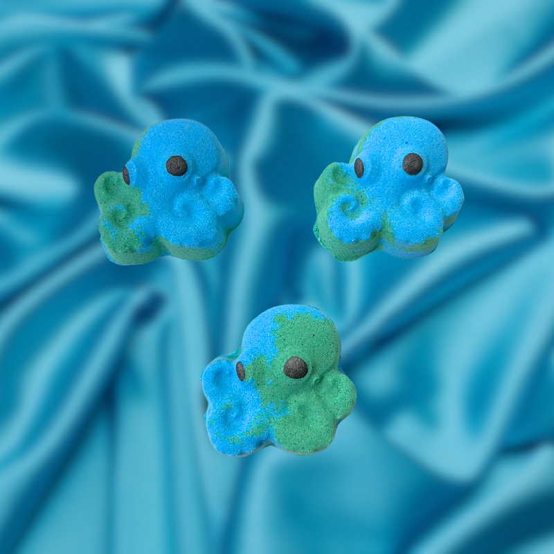 Blue and Green Octopus Mini Bath Bomb