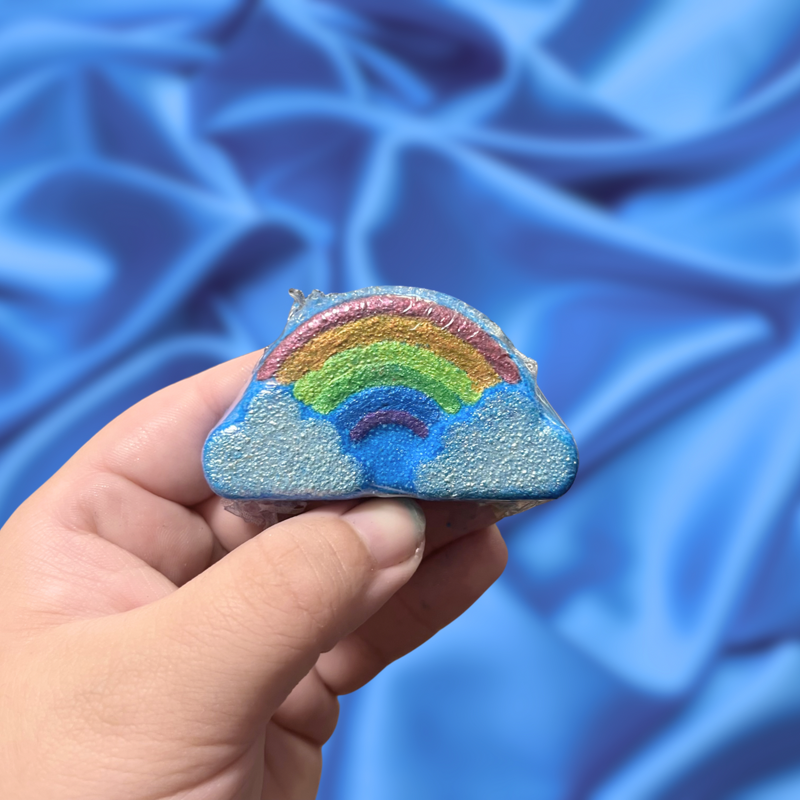 Rainbow with Clouds Mini Bath Bomb