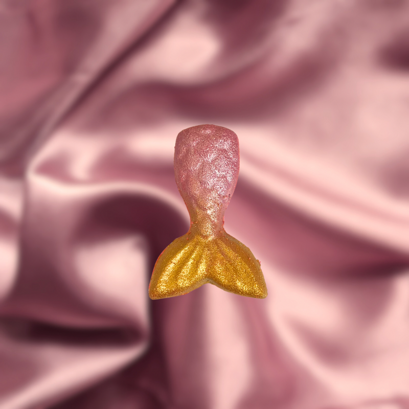 Mermaid Tail Mini Bath Bomb - Pink, yellow and White