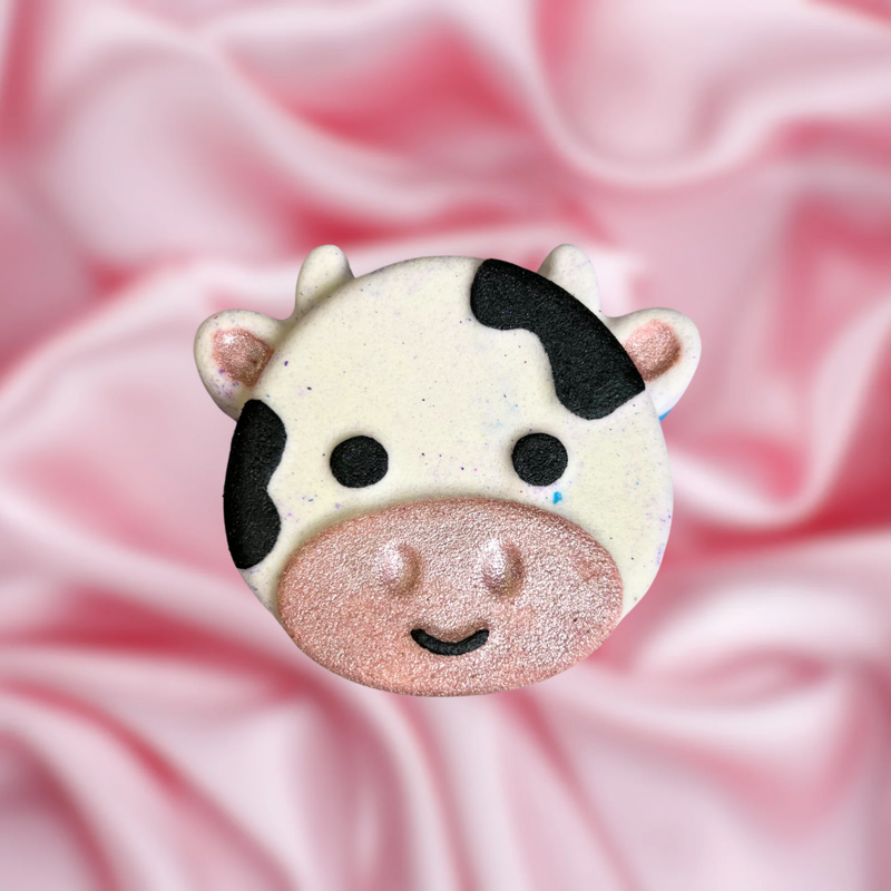Cow Head Bath Bomb - Blue, Purple and White