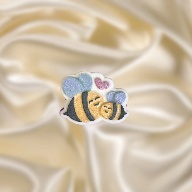 Bee Love Mini Bath Bomb - Blue, Purple and White