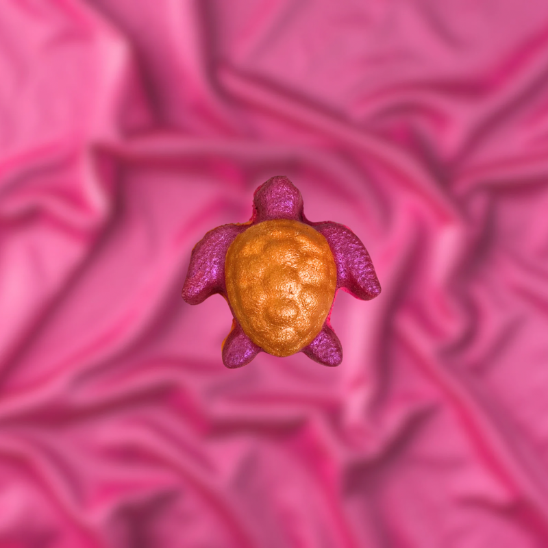 Turtle Mini Bath Bomb - Pink, Orange and White