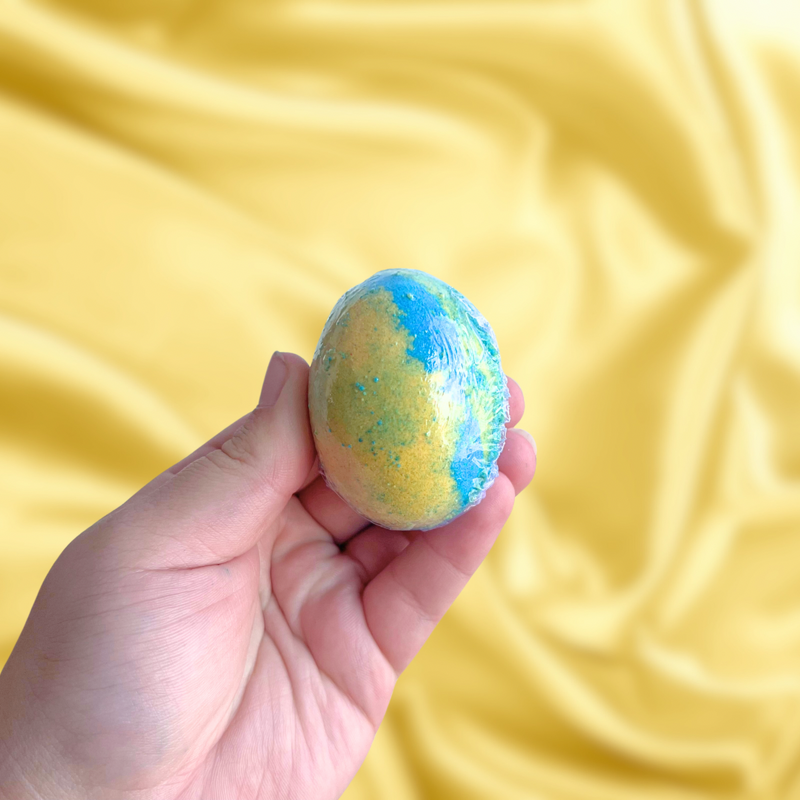 Blueberry and Lemon Twist Egg Bath Bomb