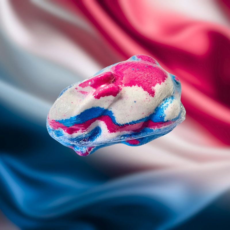 Sleeping Bunny Bath Bomb - Pink, White and Blue