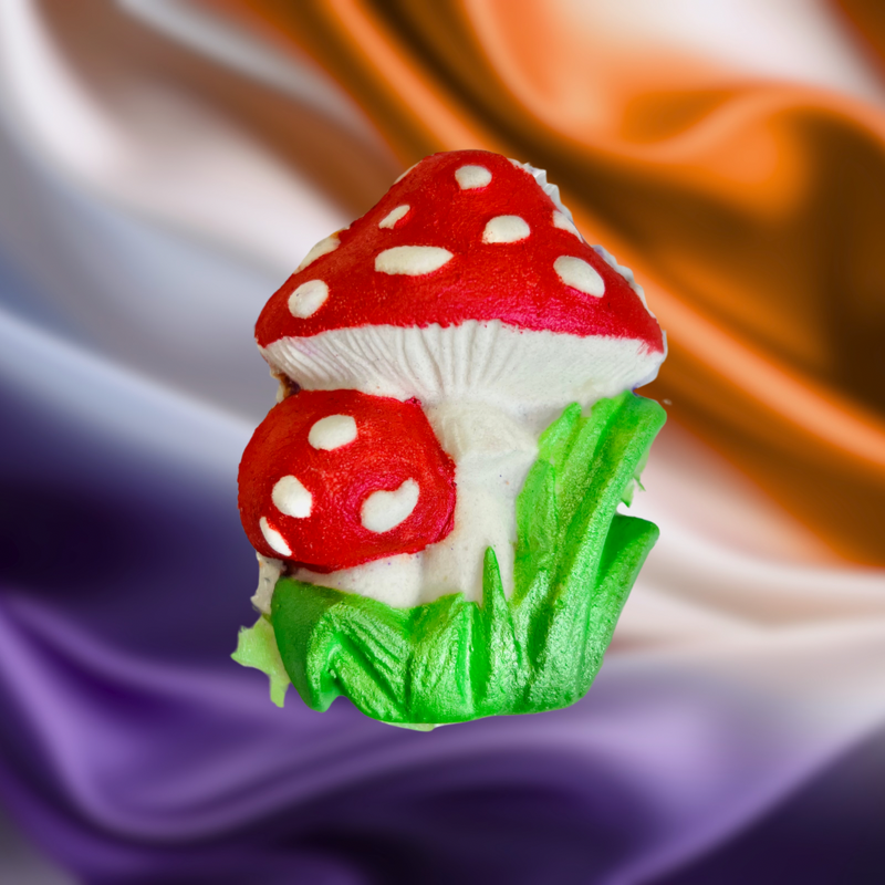 Mushroom Scene Bath Bomb - Orange and Purple