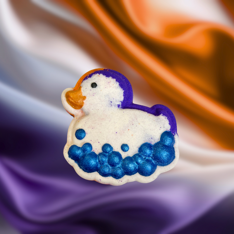 Bubble Duck Bath Bomb - Orange and Purple