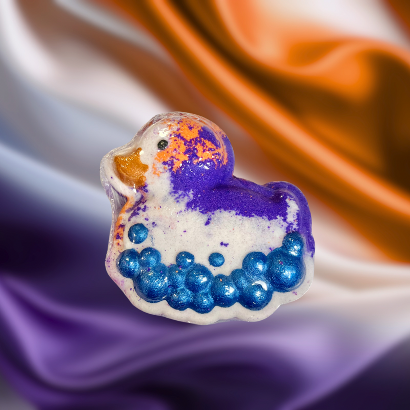 Bubble Duck Bath Bomb - Orange and Purple
