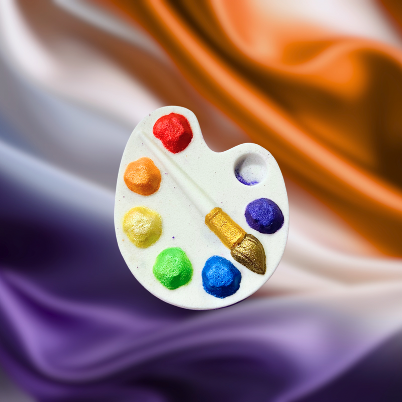 Paint Palette Bath Bomb - Orange and Purple
