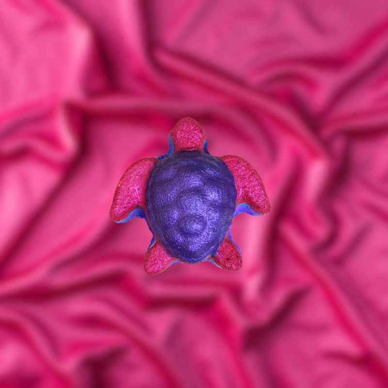Turtle Mini Bath Bomb - Pink, White and Blue