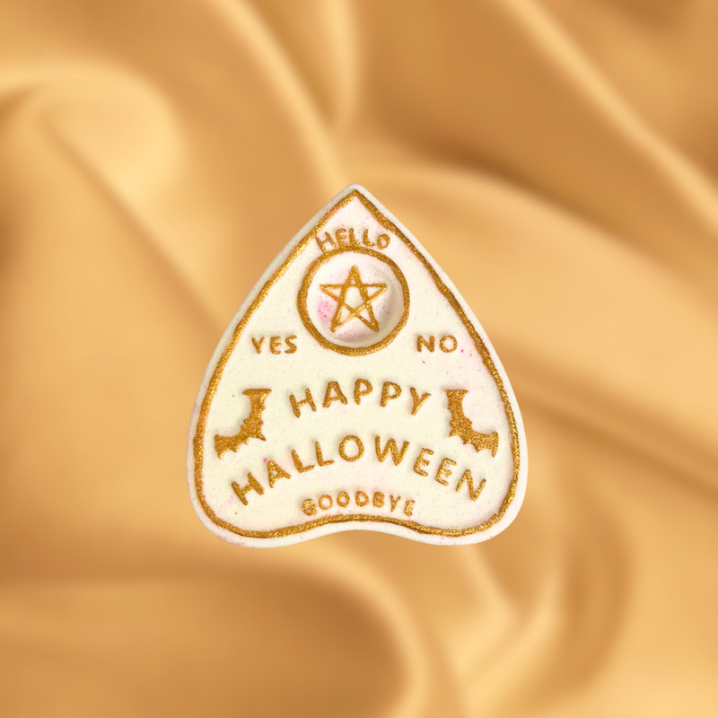 Happy Halloween Oujia Planchette Bath Bomb - Pink, Orange and White