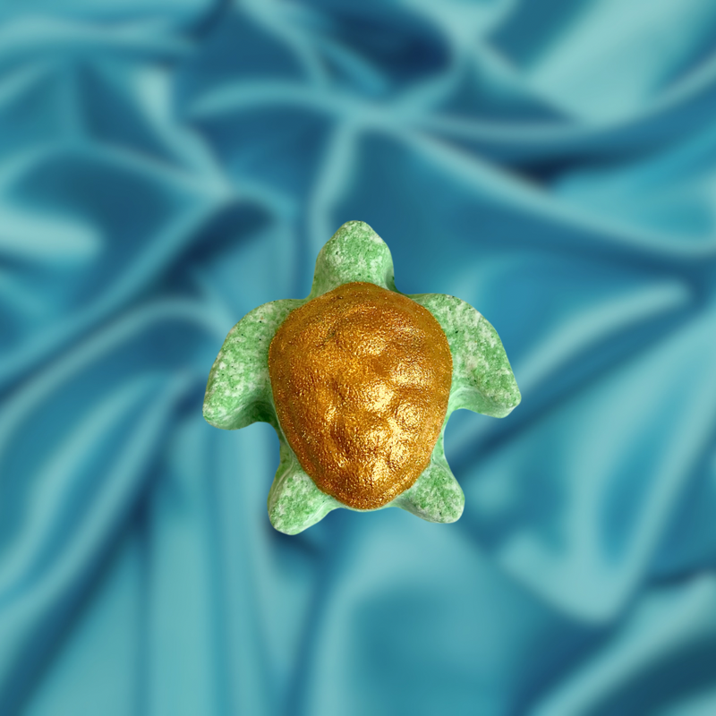 Turtle Mini Bath Bomb - Green and White