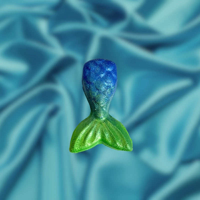 Mermaid Tail Mini Bath Bomb - Green and White