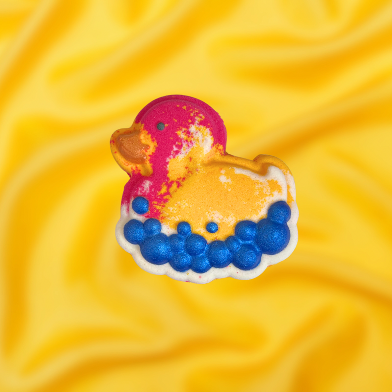 Bubble Duck Bath Bomb - Pink, Yellow, and White