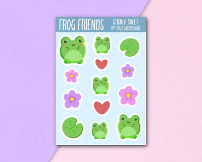 A6 Frog Planner Sticker Sheet