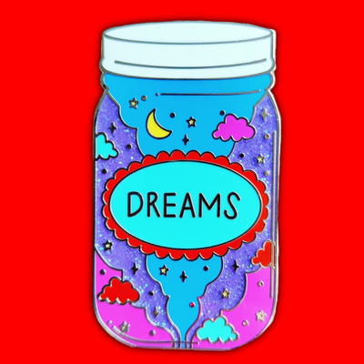 'Jar of Dreams' Glitter Enamel Pin Badge