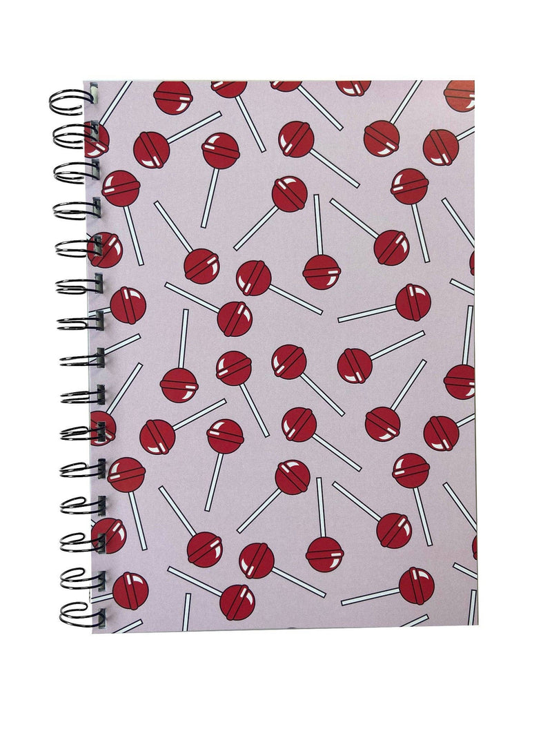 Lollipops Print A5 Notepad/Notebook Plain/ Lined Combo