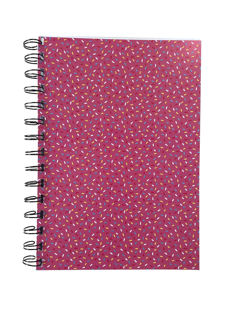 Sprinkle Print A5 Notepad/Notebook Plain/ Lined Combo