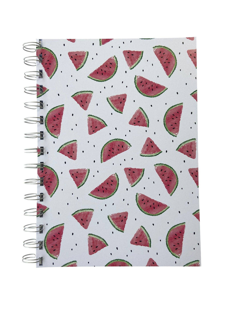 Watermelon Print A5 Notepad/Notebook Plain/ Lined Combo