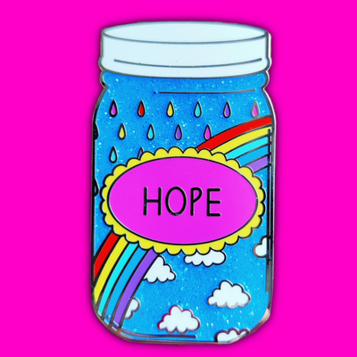 'Jar of Hope' Glitter Enamel Pin Badge