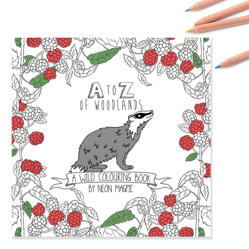 ‘A-Z of Woodlands’ Colouring Book