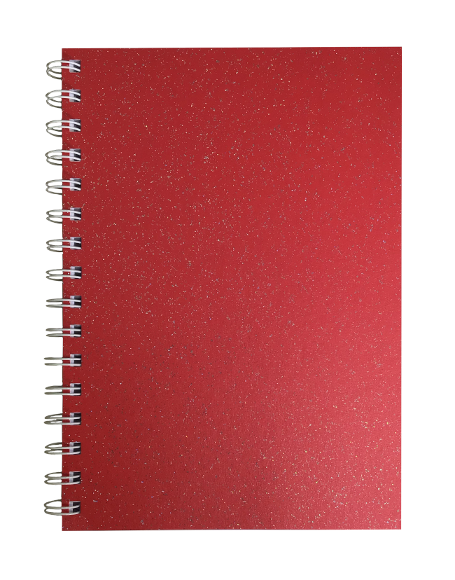 Red Sparkle A5 Notepad/Notebook