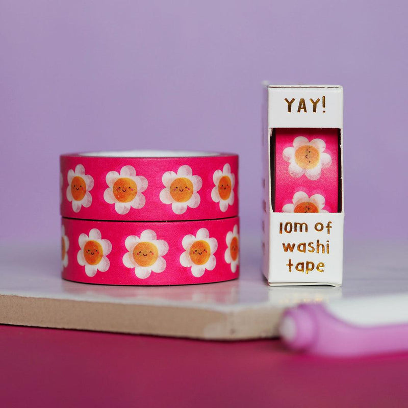 ‘Pink Daisies’ Washi Tape